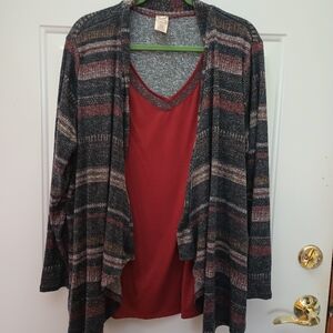 Plus Size 2X (18W-20W) Cardigan/Blouse